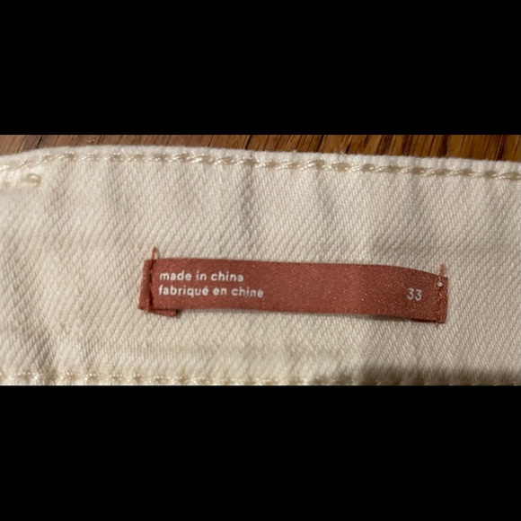 Pilcro NWT Ivory Multi Color-Accented Slim Boyfriend Jeans in 33 - Picture 7 of 14